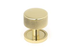 46828 From the Anvil Polished Brass Brompton Cabinet Knob - 32mm &lpar;Plain&rpar;