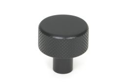 46839 From the Anvil Matt Black Brompton Cabinet Knob - 25mm &lpar;No rose&rpar;