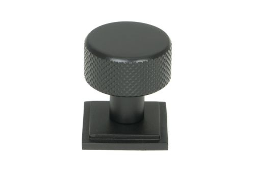 Click Here To Enlarge This Photo Of 46841 From the Anvil Matt Black Brompton Cabinet Knob - 25mm &lpar;Square&rpar;