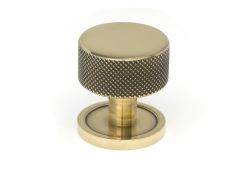 46854 From the Anvil Aged Brass Brompton Cabinet Knob - 32mm &lpar;Plain&rpar;