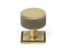 46857 From the Anvil Aged Brass Brompton Cabinet Knob - 32mm &lpar;Square&rpar;
