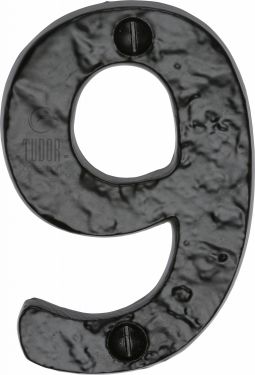 Click Here To Enlarge This Photo Of TC356 9 M&period;Marcus The Tudor Collection Numeral 9 - 3" Black Iron