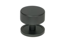 47084 From the Anvil Matt Black Brompton Cabinet Knob - 38mm &lpar;Plain&rpar;