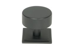 47087 From the Anvil Matt Black Brompton Cabinet Knob - 38mm &lpar;Square&rpar;