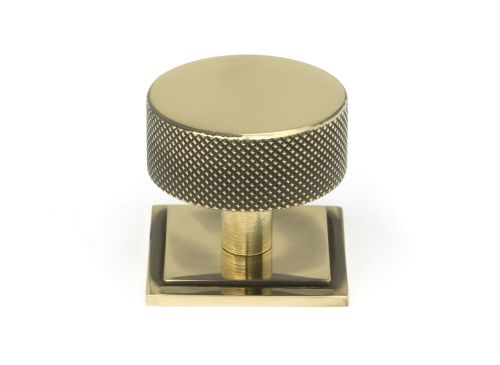 Click Here To Enlarge This Photo Of 47140 From the Anvil Aged Brass Brompton Cabinet Knob - 38mm &lpar;Square&rpar;