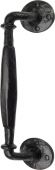 TC384 M&period;Marcus The Tudor Collection Door Pull Handle Offset Black Iron