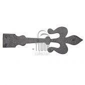TC410 400 M&period;Marcus The Tudor Collection Dummy Strap Hinge 15 &frac34;" Black Iron