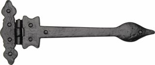 TC420 M&period;Marcus The Tudor Collection Leaf Hinge Black Iron