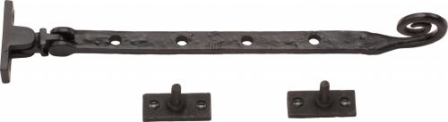 Click Here To Enlarge This Photo Of TC480 254 M&period;Marcus The Tudor Collection Casement Window Stay Monkey Tail Pattern 10" Black Iron