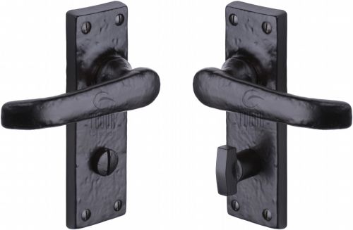 Click Here To Enlarge This Photo Of TC530 M&period;Marcus The Tudor Collection Door Handle For Bathroom Windsor Design Black Iron