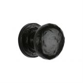 TC532 25 M&period;Marcus The Tudor Collection Cabinet Knob Rustic Round Design 25mm Black Iron