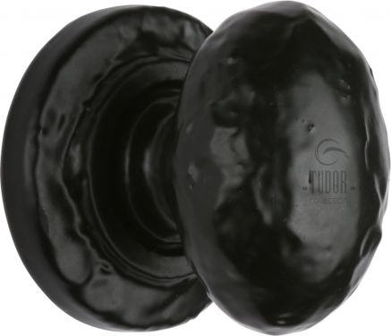Click Here To Enlarge This Photo Of TC534 32 M&period;Marcus The Tudor Collection Cabinet Knob Rustic Oval Design 32mm Black Iron