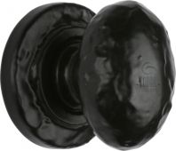 TC534 32 M&period;Marcus The Tudor Collection Cabinet Knob Rustic Oval Design 32mm Black Iron