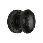 TC534 38 M&period;Marcus The Tudor Collection Cabinet Knob Rustic Oval Design 38mm Black Iron