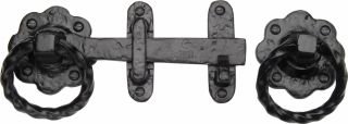 TC543 M&period;Marcus The Tudor Collection Gate Latch Black Iron