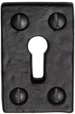 Click Here To Enlarge This Photo Of TC544 M&period;Marcus The Tudor Collection Rectangluar Keyhole Escutcheon Black Iron