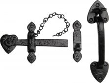 TC565 M&period;Marcus The Tudor Collection Suffolk Latch Black Iron