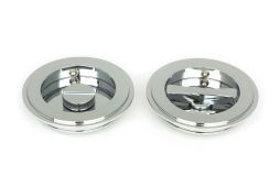 47188 From the Anvil Polished Chrome 75mm Art Deco Round Pull - Privacy Set