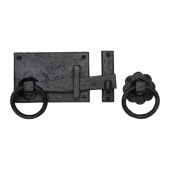 TC570LH M&period;Marcus The Tudor Collection Collection Gate Latch Black Iron
