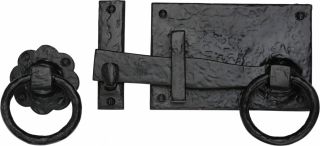 TC570RH M&period;Marcus The Tudor Collection Collection Gate Latch Black Iron
