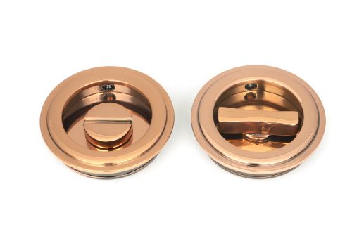 Click Here To Enlarge This Photo Of 50146 From the Anvil Polished Bronze 60mm Art Deco Round Pull - Privacy Set