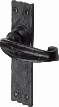 Click Here To Enlarge This Photo Of TC610 M&period;Marcus The Tudor Collection Door Handle Lever Latch Wellington Design Black Iron