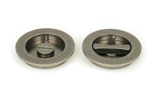 Click Here To Enlarge This Photo Of 50185 From the Anvil Pewter 75mm Plain Round Pull - Privacy Set