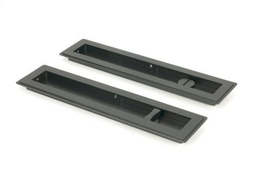 Click Here To Enlarge This Photo Of 50211 From the Anvil Matt Black 250mm Art Deco Rectangular Pull - Privacy Set