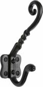TC670 M&period;Marcus The Tudor Collection Hat & Coat Hook Black Iron