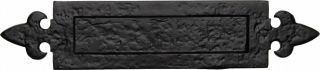 TC770 M&period;Marcus The Tudor Collection Fleur De Lys Letterplate Black Iron