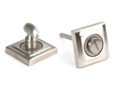 49859 From the Anvil Satin Marine SS &lpar;316&rpar; Round Thumbturn Set &lpar;Square&rpar;