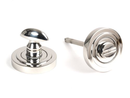 Click Here To Enlarge This Photo Of 49861 From the Anvil Polished Marine SS &lpar;316&rpar; Round Thumbturn Set &lpar;Art Deco&rpar;