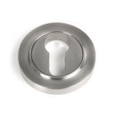 49872 From the Anvil Satin Marine SS &lpar;316&rpar; Round Euro Escutcheon &lpar;Plain&rpar;