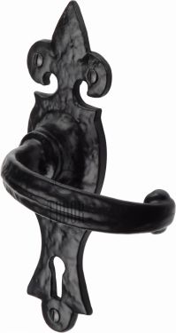 Click Here To Enlarge This Photo Of TC800 M&period;Marcus The Tudor Collection Door Handle Lever Lock Wroxeter Design Black Iron