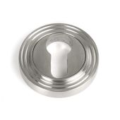 49874 From the Anvil Satin Marine SS &lpar;316&rpar; Round Euro Escutcheon &lpar;Beehive&rpar;