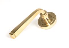 50598 From the Anvil Polished Brass Avon Round Lever on Rose Set &lpar;Art Deco&rpar;