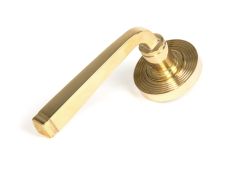 50600 From the Anvil Polished Brass Avon Round Lever on Rose Set &lpar;Beehive&rpar;