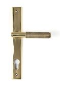 50604 From the Anvil Polished Brass Brompton Slimline Lever Espag&period; Lock Set - 92mm centres - 212mm screw centres