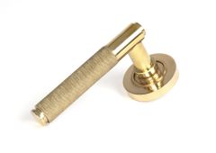 50606 From the Anvil Polished Brass Brompton Lever on Rose Set &lpar;Plain&rpar; - Unsprung