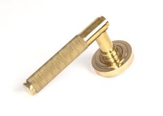 50608 From the Anvil Polished Brass Brompton Lever on Rose Set &lpar;Art Deco&rpar; - Unsprung