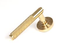 50610 From the Anvil Polished Brass Brompton Lever on Rose Set &lpar;Beehive&rpar; - Unsprung