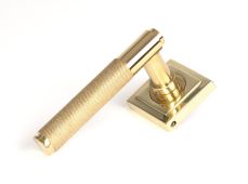 50612 From the Anvil Polished Brass Brompton Lever on Rose Set &lpar;Square&rpar; - Unsprung