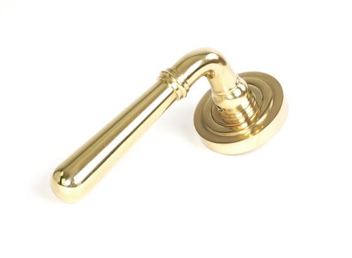 Click Here To Enlarge This Photo Of 50620 From the Anvil Polished Brass Newbury Lever on Rose Set &lpar;Art Deco&rpar;