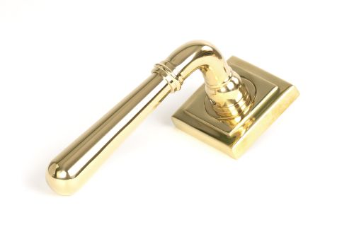 Click Here To Enlarge This Photo Of 50625 From the Anvil Polished Brass Newbury Lever on Rose Set &lpar;Square&rpar; - Unsprung
