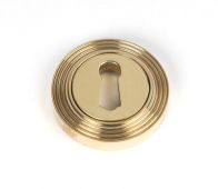 50748 From the Anvil Polished Brass Round Escutcheon &lpar;Beehive&rpar;
