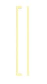 TDFPS-320-BG - Zoo Hardware Square Block Cabinet Pull Handle 320mm c&sol;c Brushed Gold Finish