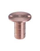 ZAS14A-TRG - Zoo Hardware Dust Socket for Flush Bolts &lpar;Wood&rpar; 20mm dia&period; x 38mm Tuscan Rose Gold