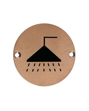 Click Here To Enlarge This Photo Of ZSS04-PVDBZ - Zoo Hardware 76mm Shower Disc Symbol - PVD Bronze