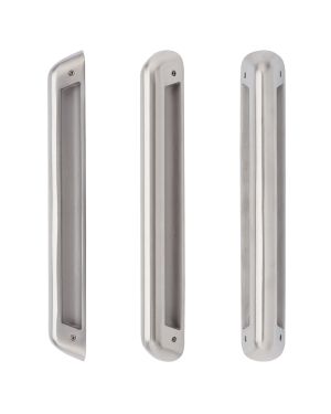 Click Here To Enlarge This Photo Of ZS-ALP250GS-SSS - Zoo Hardware Satin Stainless Steel Anti-Ligature Grub Screw Pull Handle &lpar;for use with ZS-ALP250BF-SSS for back to back fixing&rpar;