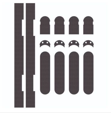 Click Here To Enlarge This Photo Of ES1131 - Carlisle Brass Eurospec Concealed Hinge Self Adhesive Intumescent Fire Kit &lpar;FD30&sol;60&rpar; to suit 3D Ceam Hinge 1131